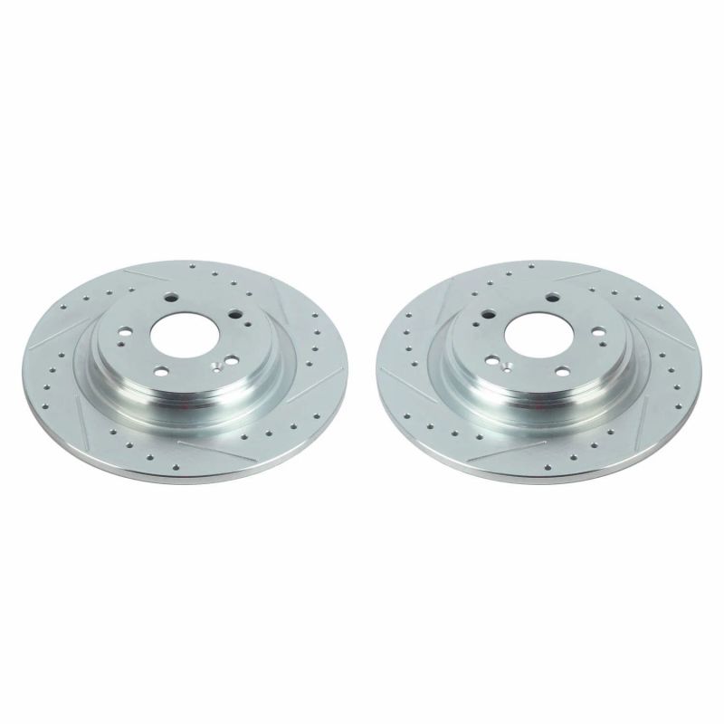 Power Stop 17-20 Acura MDX Rear Evolution Drilled & Slotted Rotors - Pair