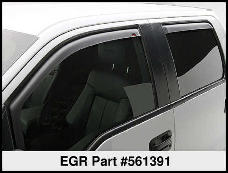 EGR 15+ Chevy Colorado/GMC Canyon Ext Cab In-Channel Window Visors - Set of 2 (561391)