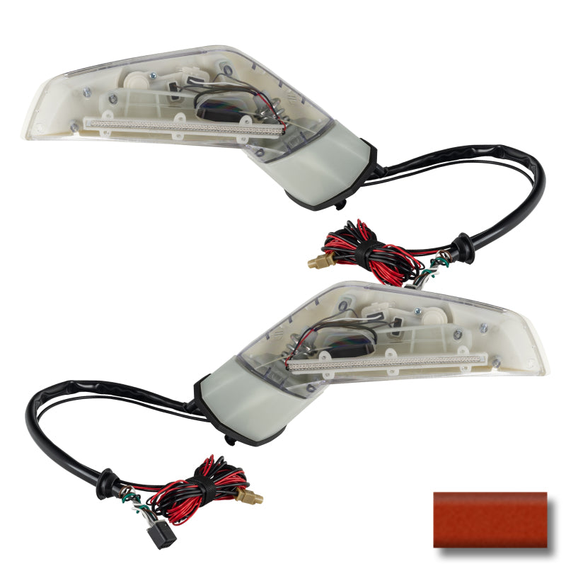 Oracle 05-13 Chevy Corvette C6 XM Concept Side Mirrors - Inferno Orange Metallic (GCR)