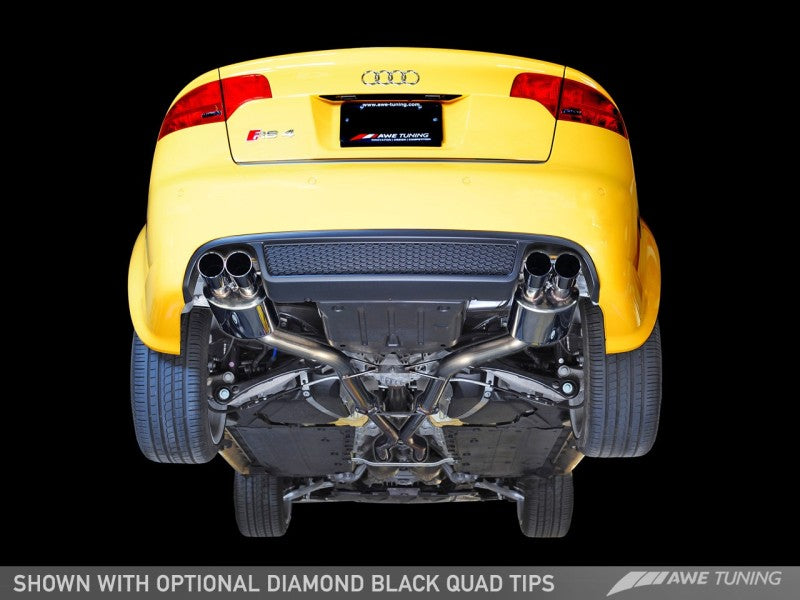 AWE Tuning Audi B7 RS4 Touring Edition Exhaust - Diamond Black Tips
