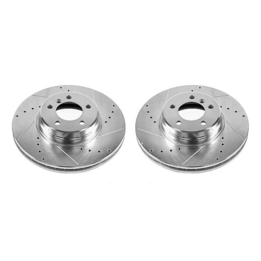 Power Stop 03-05 Land Rover Range Rover Front Evolution Drilled & Slotted Rotors - Pair