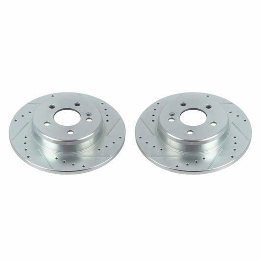 Power Stop 17-18 Mercedes-Benz C300 Rear Evolution Drilled & Slotted Rotors - Pair