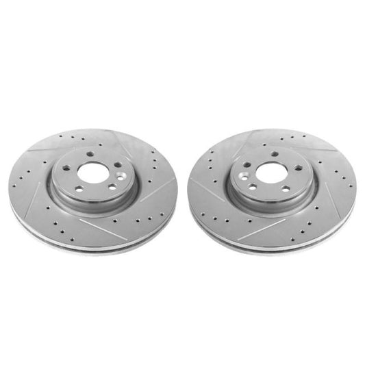 Power Stop 12-18 Volvo S60 Front Evolution Drilled & Slotted Rotors - Pair