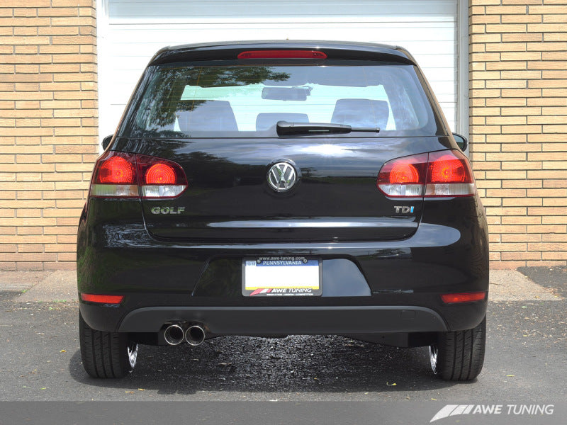 AWE Tuning Golf TDI Performance Exhaust - Diamond Black Tips