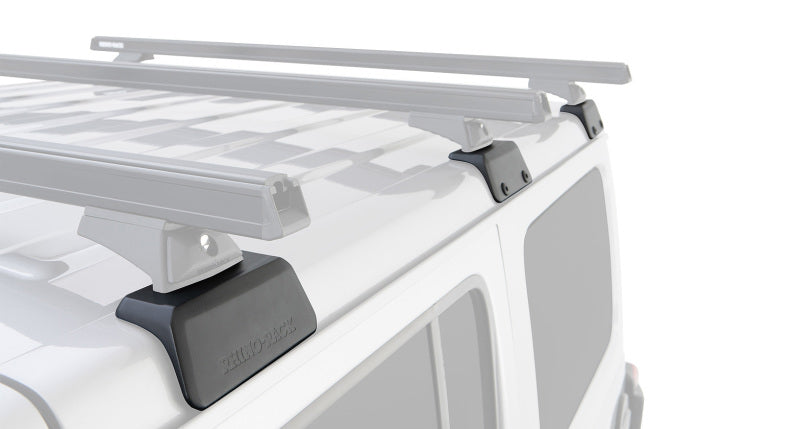Rhino-Rack 09-18 Dodge RAM 1500 4 Door Pick Up Heavy Duty RLT600 Ditch Mount 3 Bar Roof Rack -Silver