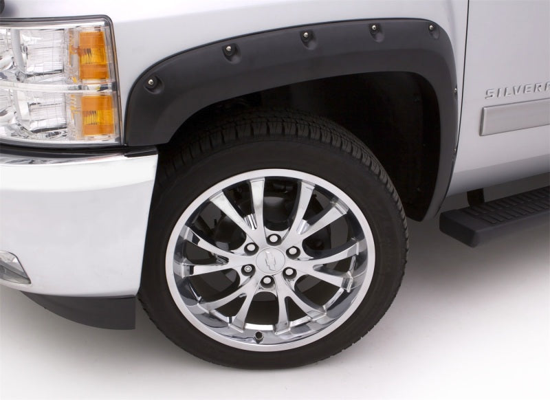 Lund 15-17 Chevy Silverado 2500 RX-Rivet Style Smooth Elite Series Fender Flares - Black (4 Pc.)