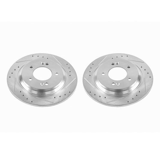 Power Stop 2017 Hyundai Azera Rear Evolution Drilled & Slotted Rotors - Pair