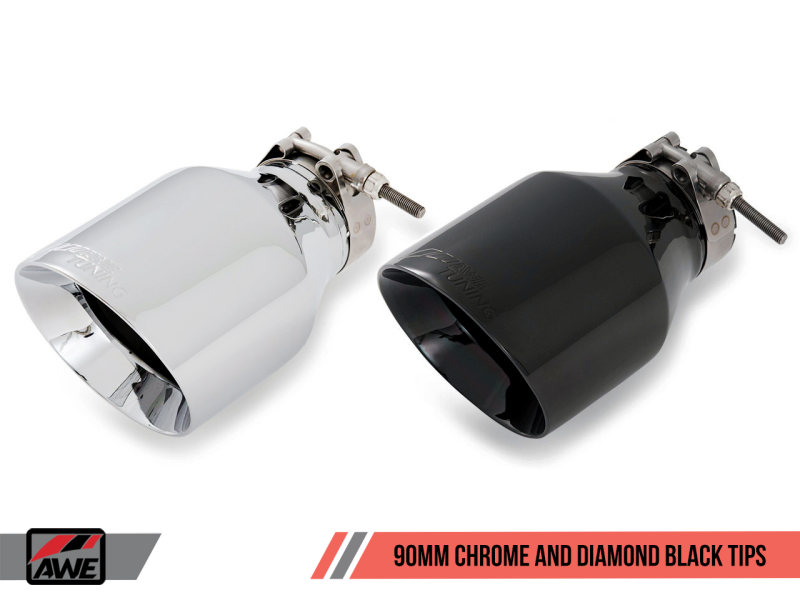 AWE Tuning Audi B9 S5 Sportback Track Edition Exhaust - Non-Resonated (Silver 90mm Tips)