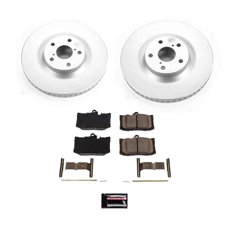 Power Stop 2022 Lexus RC300 Front Z17 Coated Brake Kit