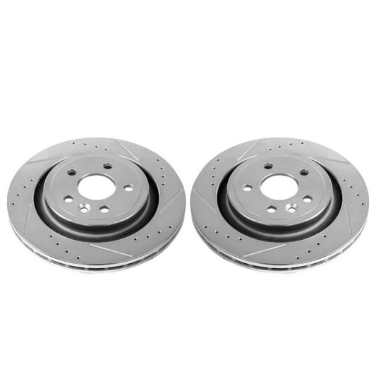 Power Stop 11-18 Volvo S60 Rear Evolution Drilled & Slotted Rotors - Pair