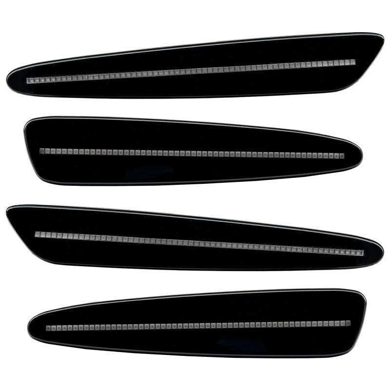 Oracle 05-13 Chevrolet Corvette C6 Concept Sidemarker Set - Clear - Black (GBA)