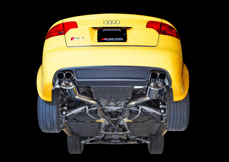 AWE Tuning Audi B7 RS4 Track Edition Exhaust - Diamond Black Tips