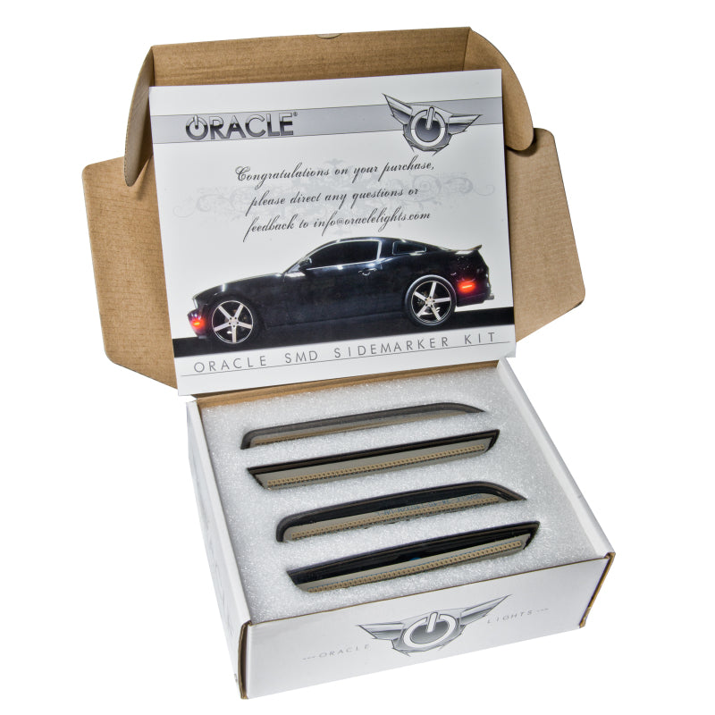 Oracle 10-14 Ford Mustang Concept Sidemarker Set - Clear - Toreador Red Metallic (FL)