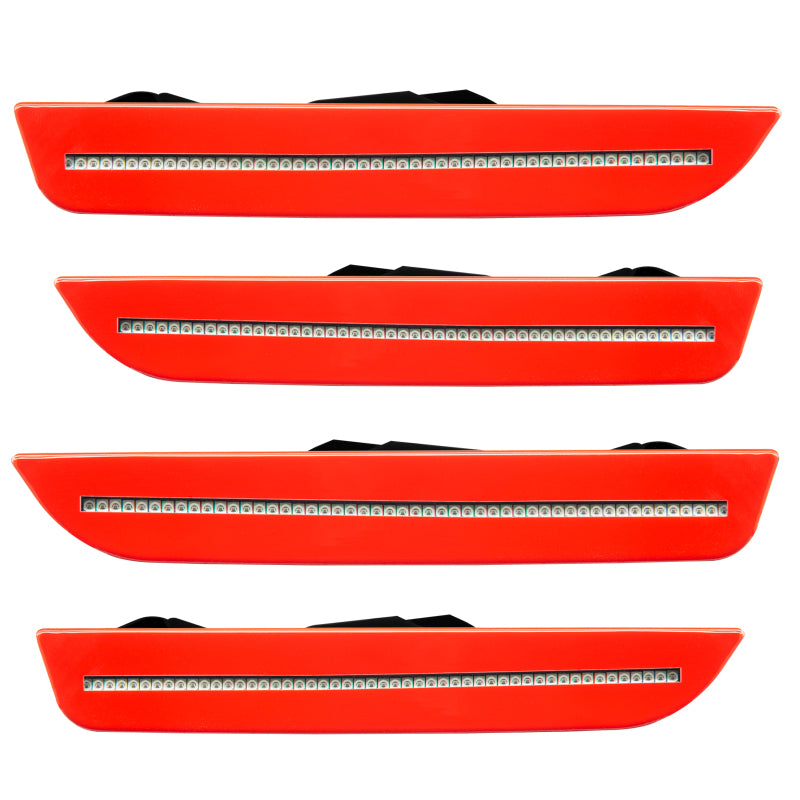 Oracle 10-14 Ford Mustang Concept Sidemarker Set - Clear - Race Red (PQ)