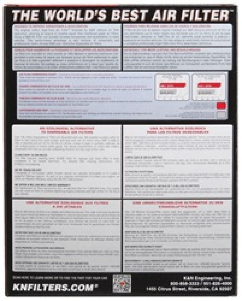 K&N 94-98 Suzuki RF600R/94-97 RF900R Replacement Air Filter