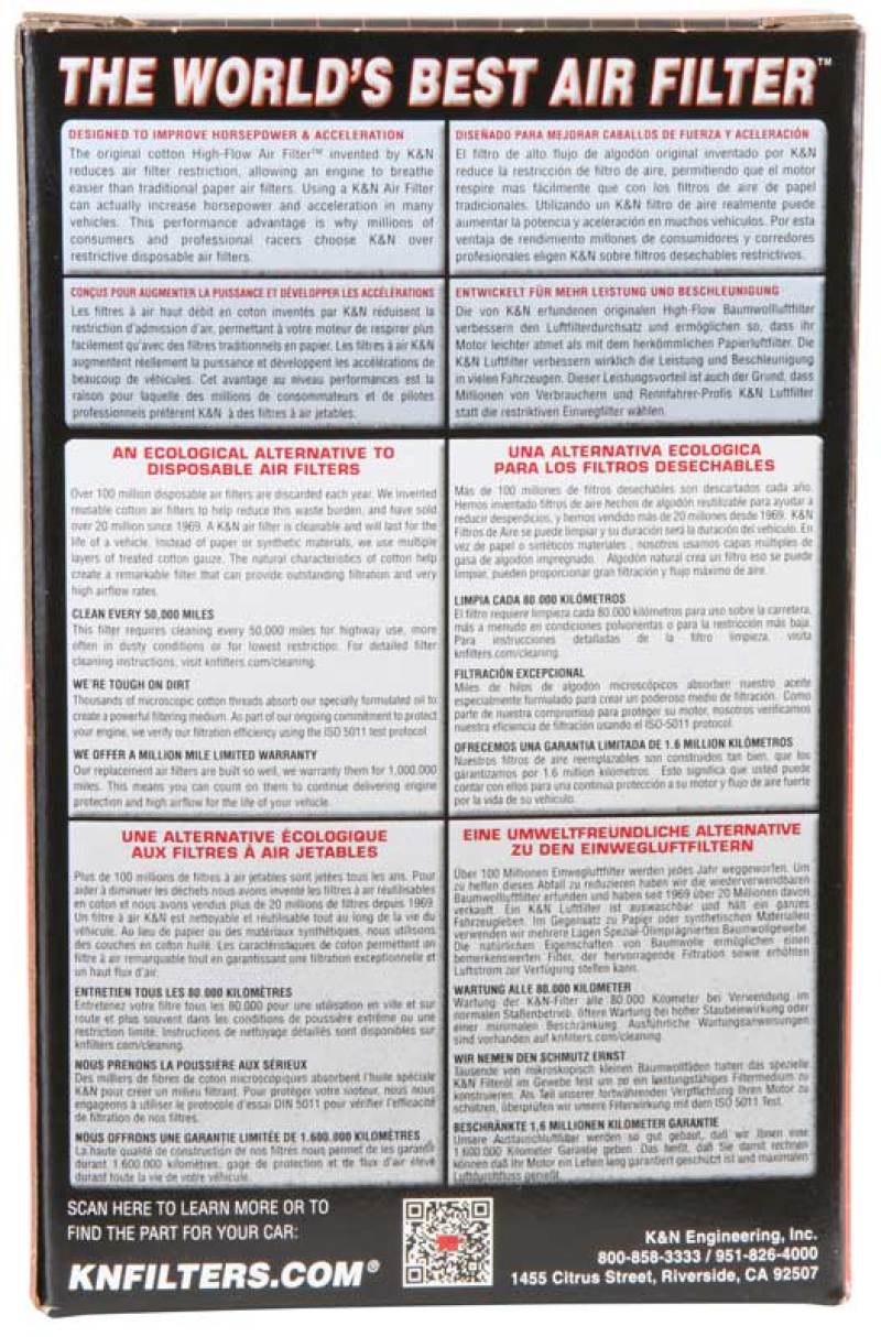 K&N BMW HP2 Sport 08-10 Air Filter