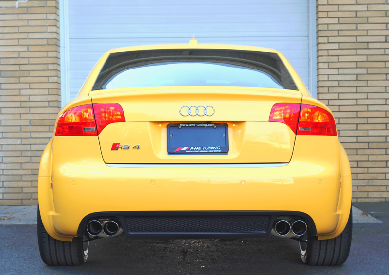AWE Tuning Audi B7 RS4 Touring Edition Exhaust - Diamond Black Tips